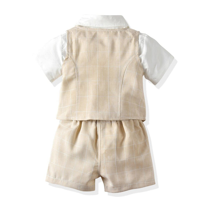 Conjunto Infantil Batizado Bege