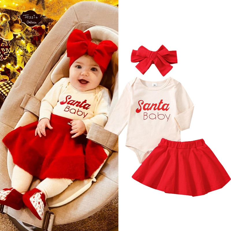 Conjunto Infantil Bebê Noel + Faixa