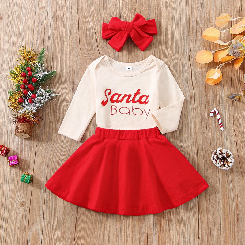 Conjunto Infantil Bebê Noel + Faixa