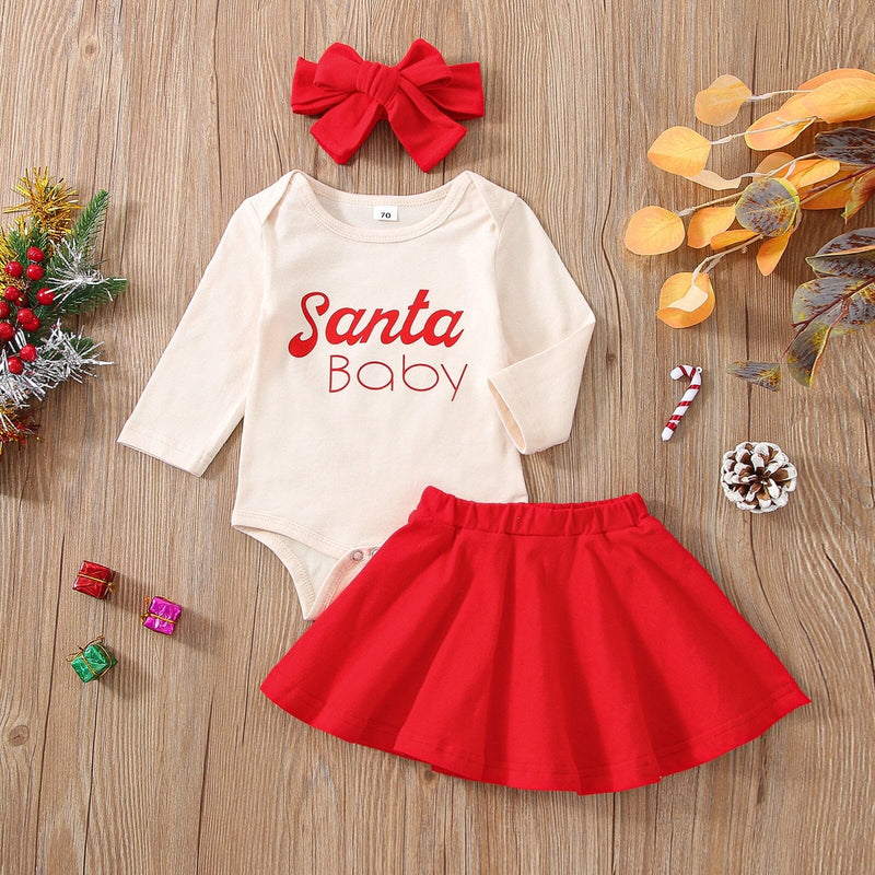 Conjunto Infantil Bebê Noel + Faixa