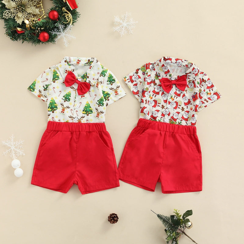 Conjunto Infantil de Natal Gravatinha