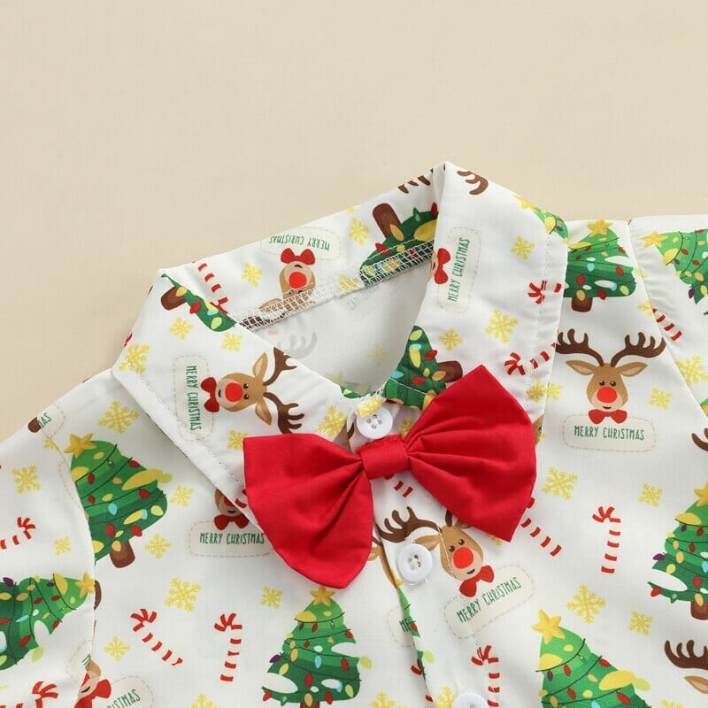 Conjunto Infantil de Natal Gravatinha