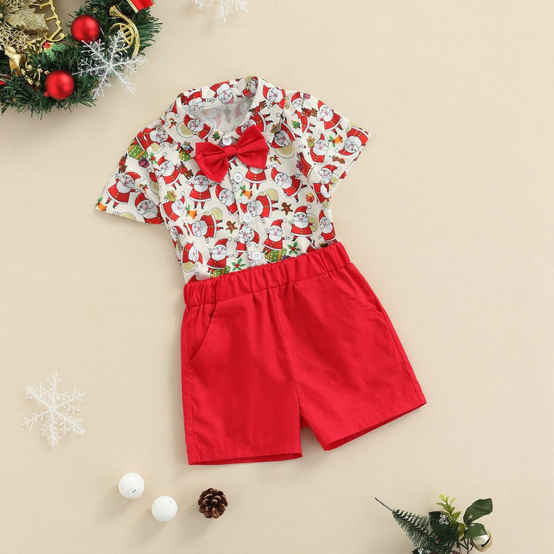 Conjunto Infantil de Natal Gravatinha