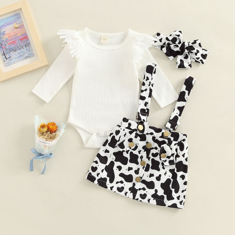 Conjunto Infantil Feminino Blusa Canelada + Faixa