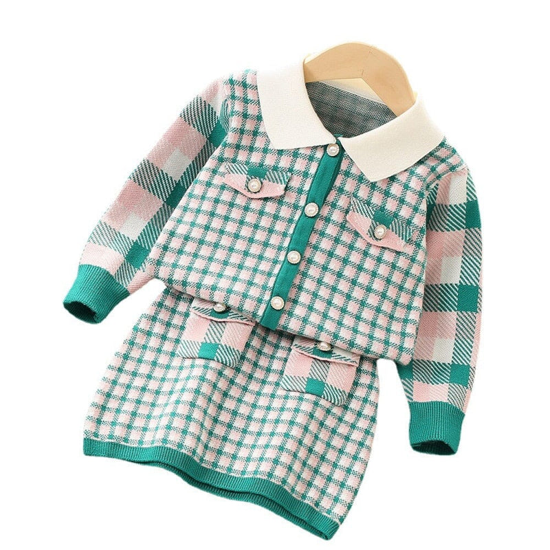 Conjunto Infantil Feminino Botões  Bolsinhos