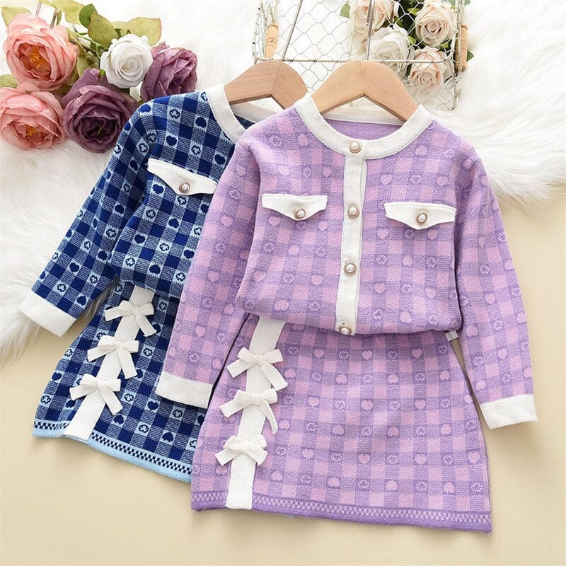 Conjunto Infantil Feminino Corações Laçinhos