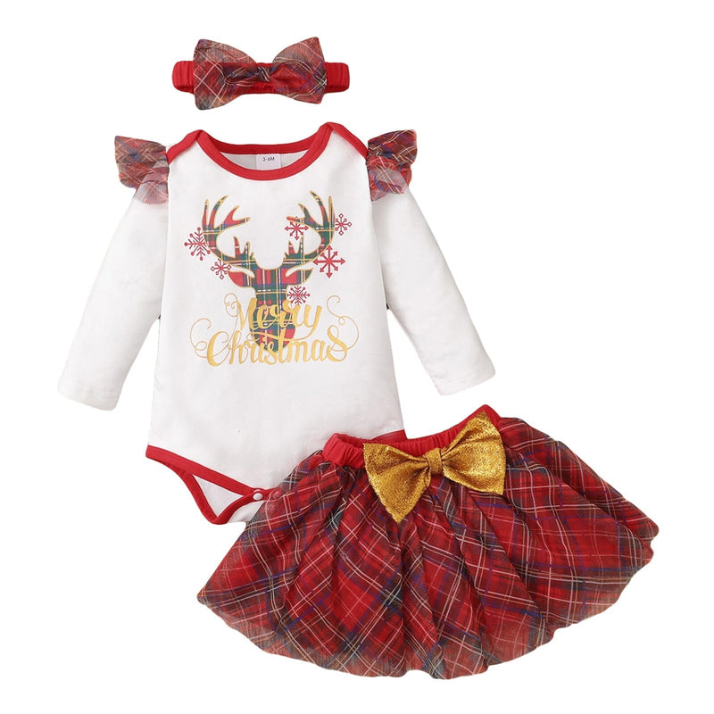 Conjunto Infantil Feminino "Feliz Natal"