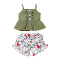 Conjunto Infantil Feminino Flores e Alcinha