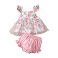 Conjunto Infantil Feminino Flores e Tule