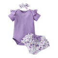 Conjunto Infantil Feminino Florido + Faixa