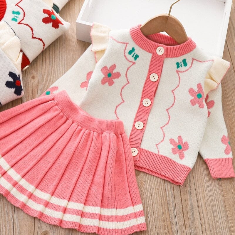 Conjunto Infantil Feminino Florzinhas e Botões