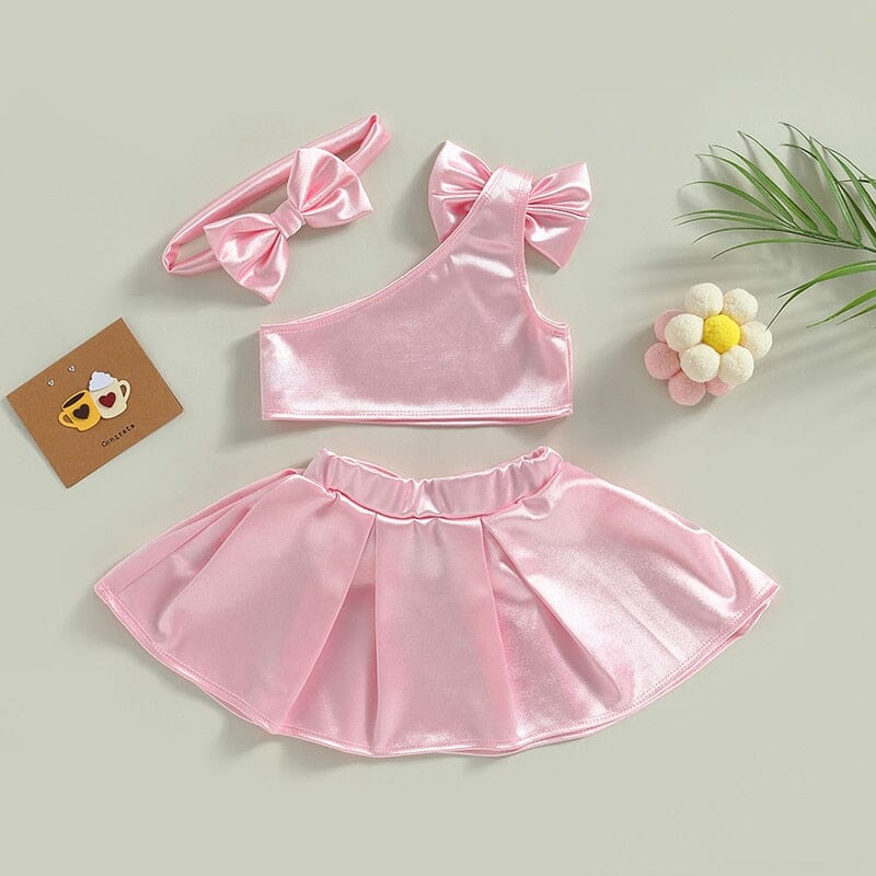 Conjunto Infantil Feminino Lacinhos + Faixa