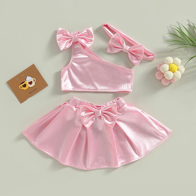 Conjunto Infantil Feminino Lacinhos + Faixa