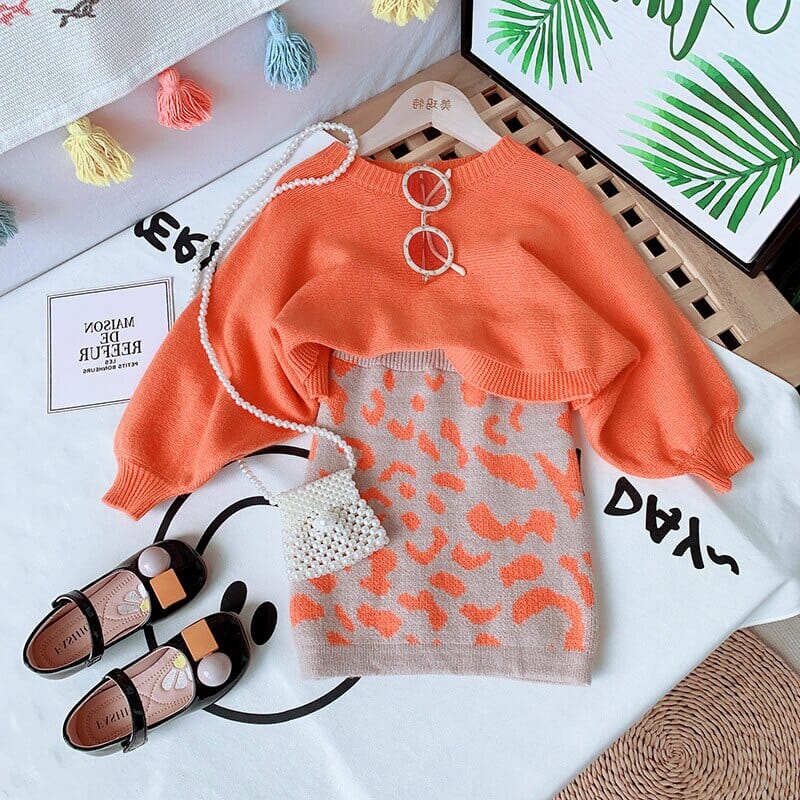 Conjunto Infantil Feminino Laranja