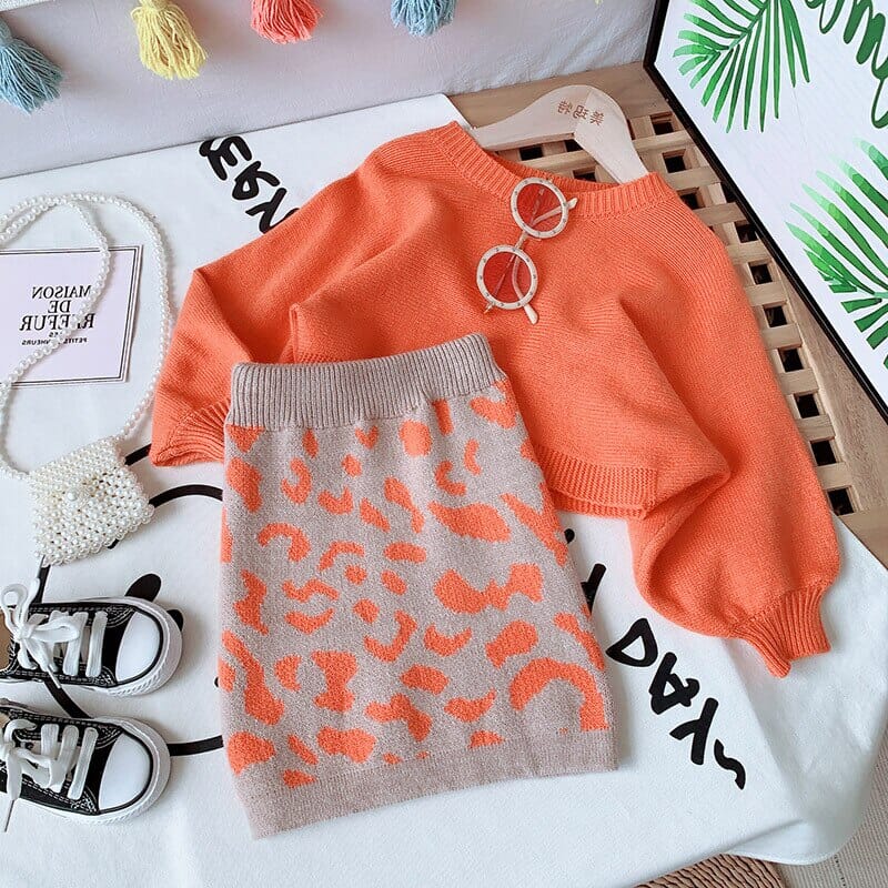 Conjunto Infantil Feminino Laranja