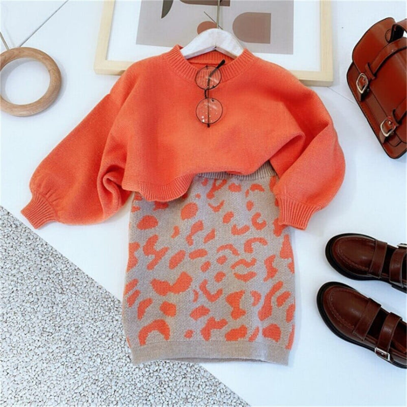 Conjunto Infantil Feminino Laranja