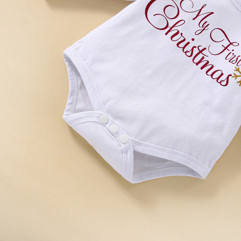 Conjunto Infantil Feminino "Meu 1º Natal"