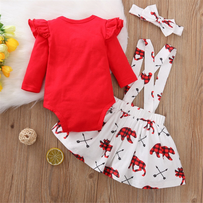 Conjunto Infantil Feminino "Meu 1º Natal