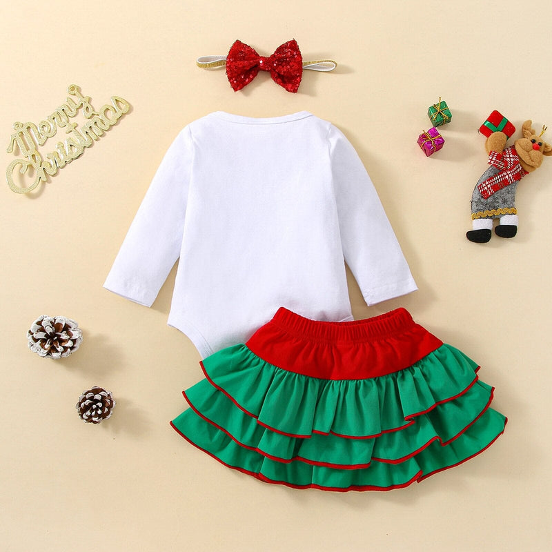 Conjunto Infantil Feminino "Meu 1º Natal"