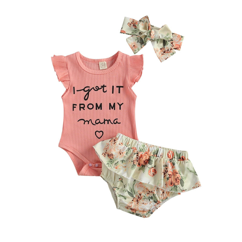 Conjunto Infantil Feminino "Peguei da Mamãe"