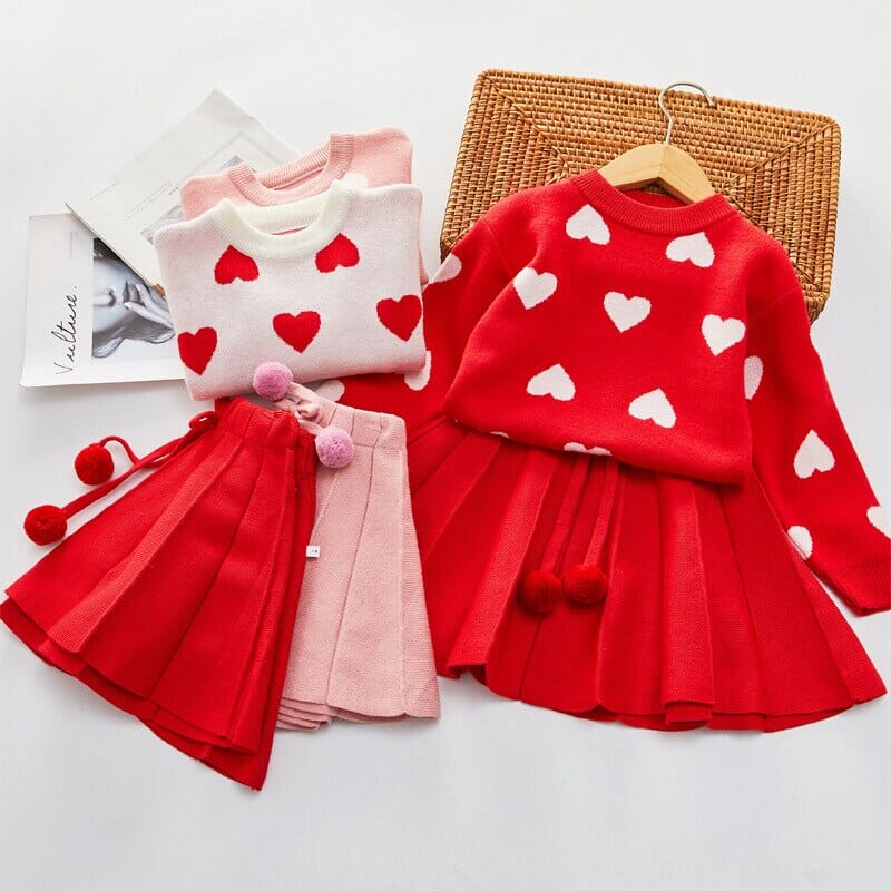 Conjunto Infantil Feminino Pompom Amor