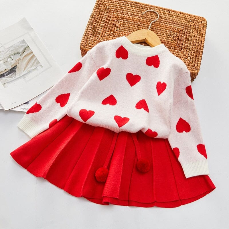 Conjunto Infantil Feminino Pompom Amor