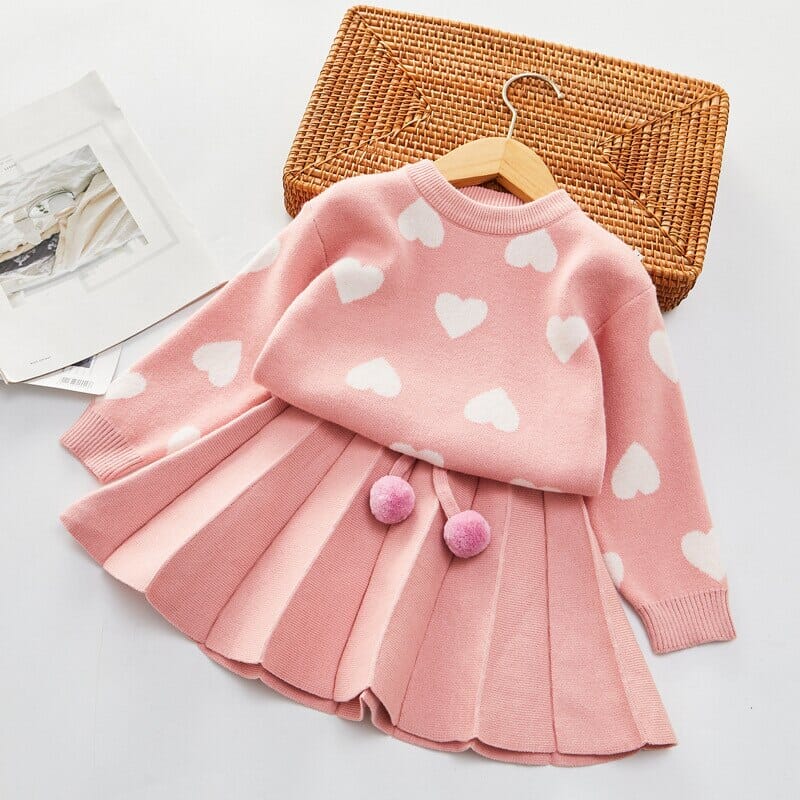 Conjunto Infantil Feminino Pompom Amor