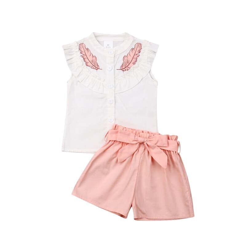 Conjunto Infantil Feminino Rosa Penas