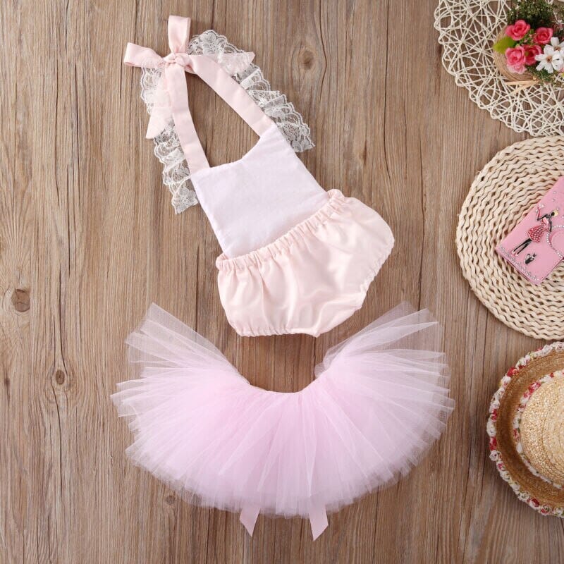 Conjunto Infantil Feminino Saia Tule