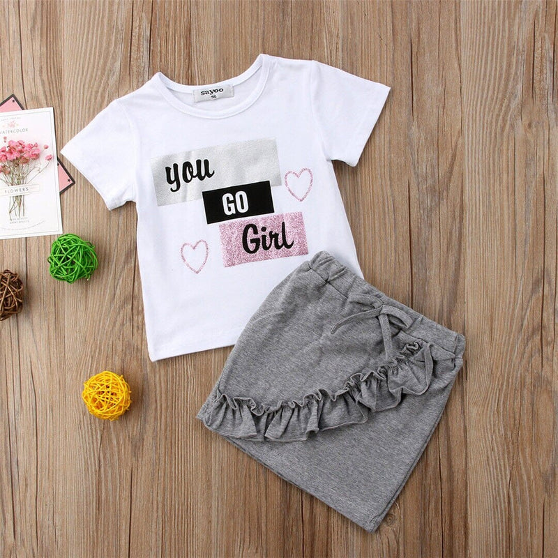 Conjunto Infantil Feminino "Vai Garota"