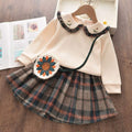 Conjunto Infantil Feminino Xadrez Bolsinha