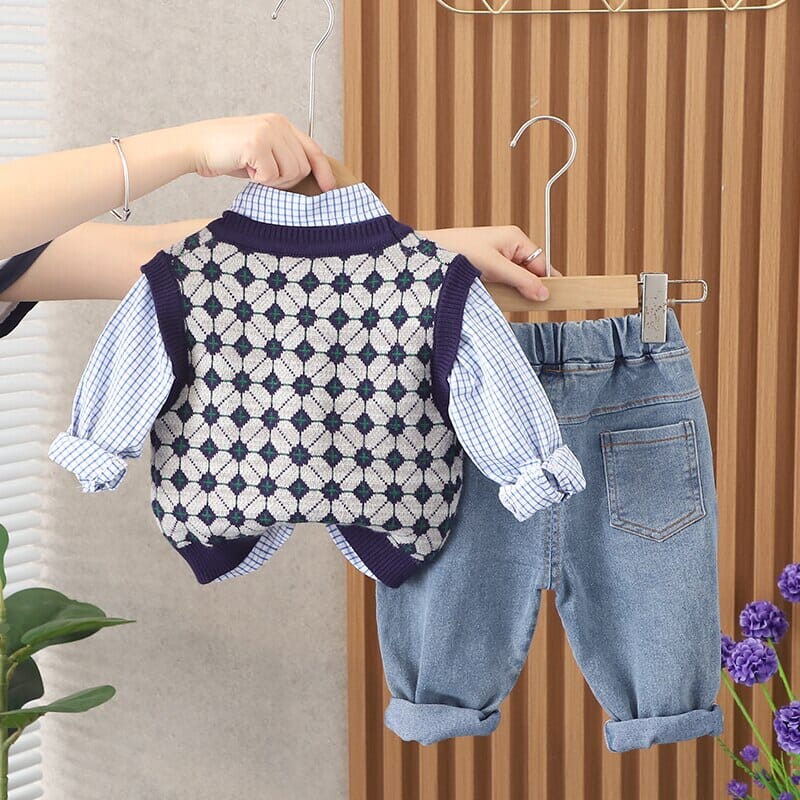 Conjunto Infantil Masculino 3 Peças Ursinho