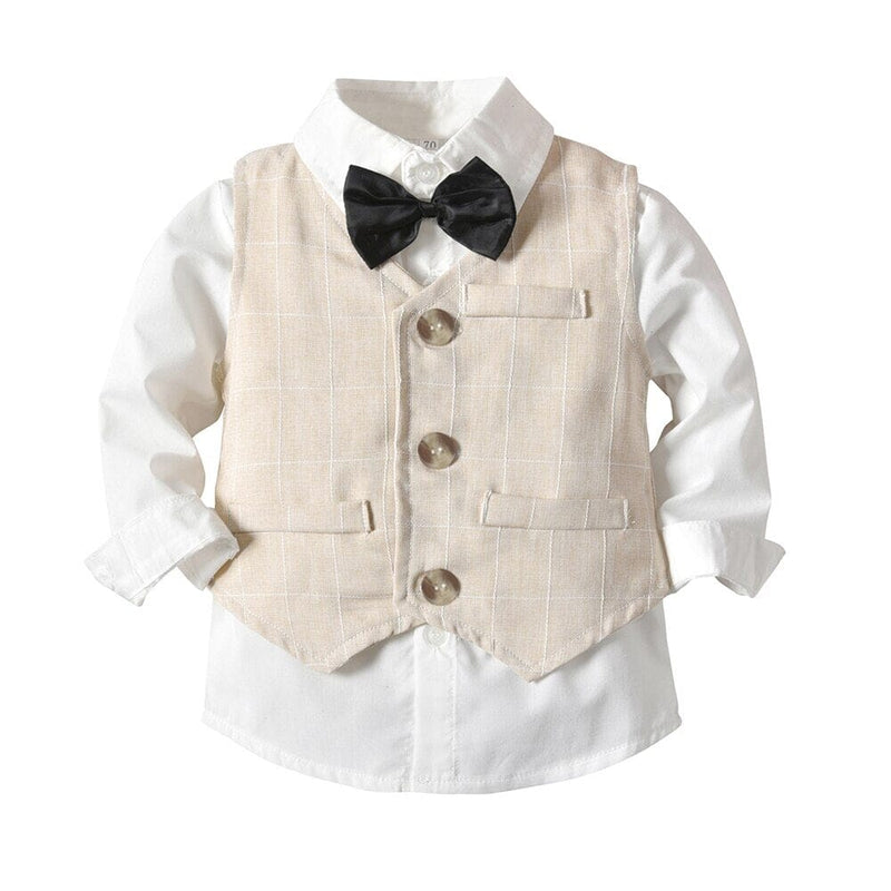 Conjunto Infantil Masculino Batizado Colete e Gravatinha