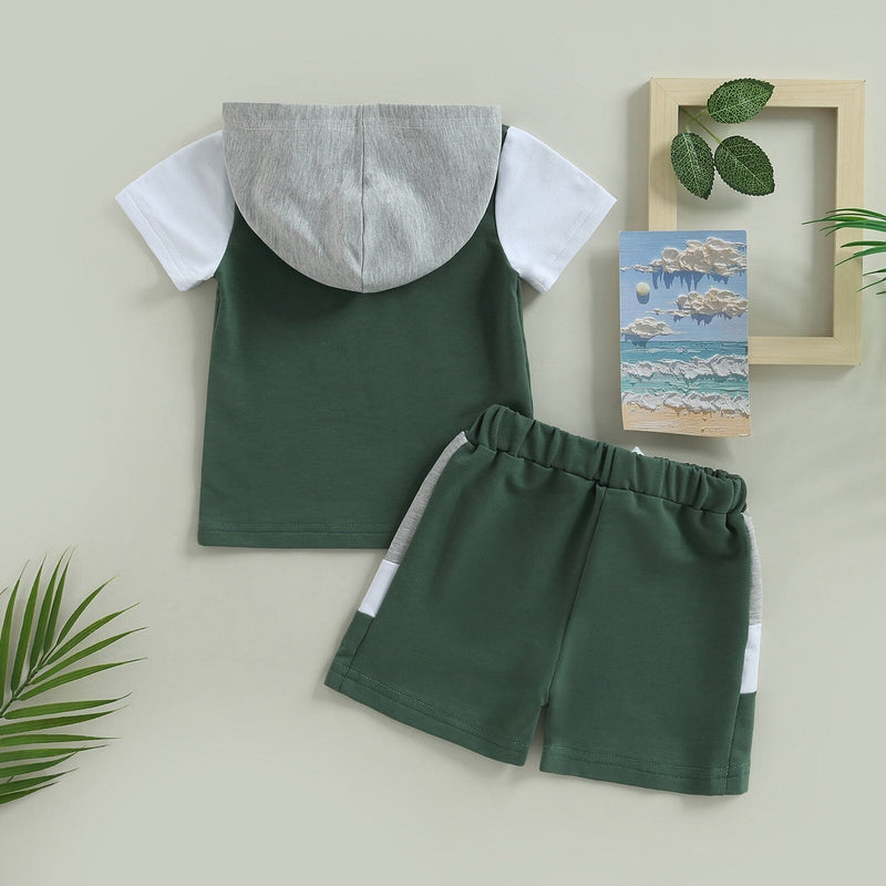 Conjunto Infantil Masculino Cadarço com Capuz