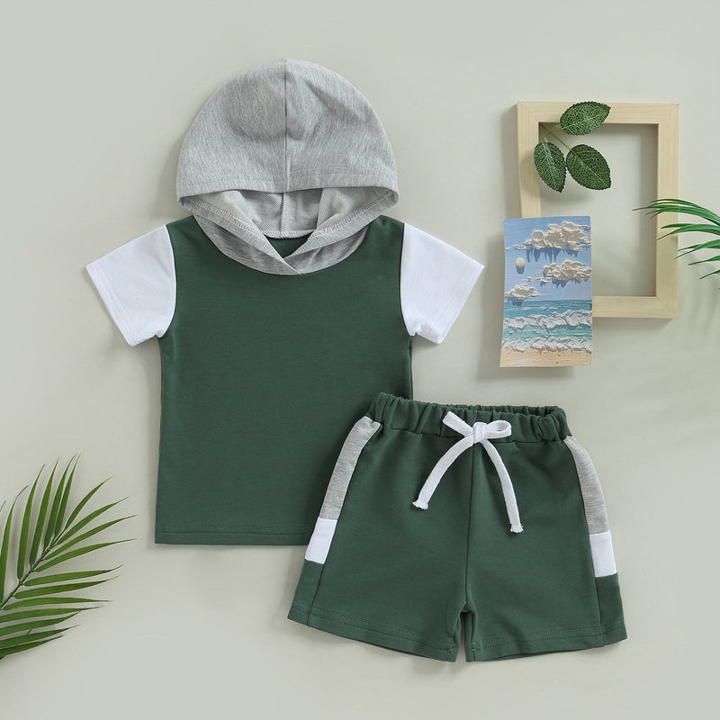 Conjunto Infantil Masculino Cadarço com Capuz