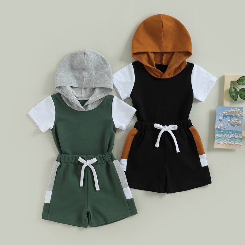 Conjunto Infantil Masculino Cadarço com Capuz