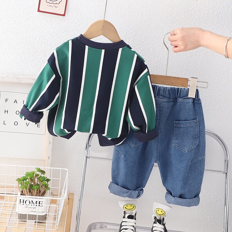 Conjunto Infantil Masculino Listrada e Jeans