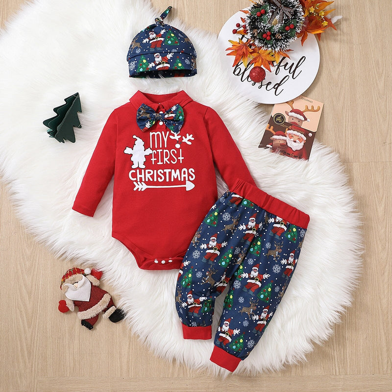 Conjunto Infantil Masculino "Meu Primeiro Natal"