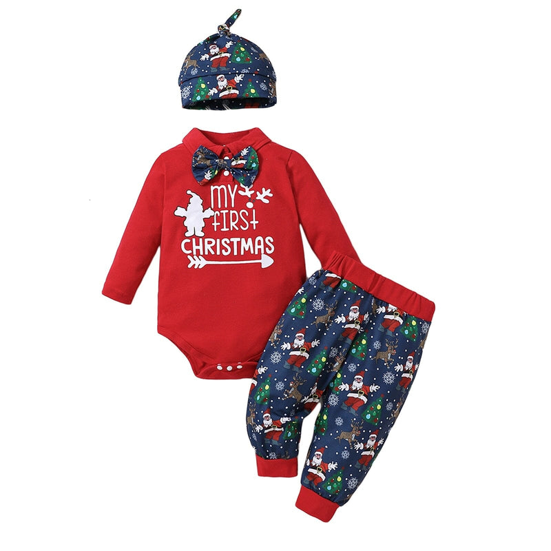 Conjunto Infantil Masculino "Meu Primeiro Natal"