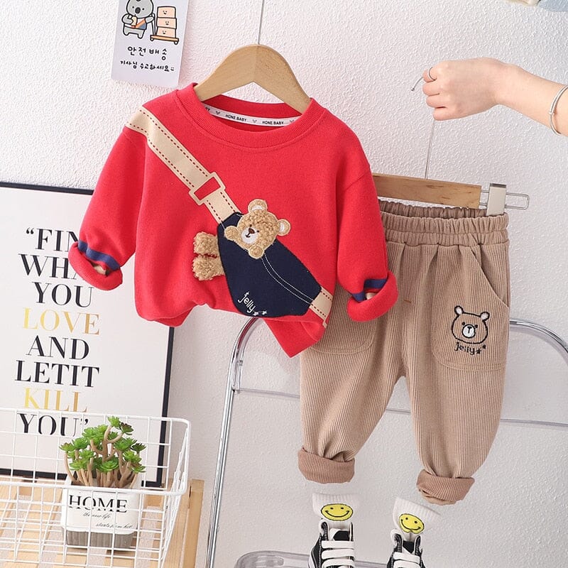 Conjunto Infantil Masculino Moletom Ursinho