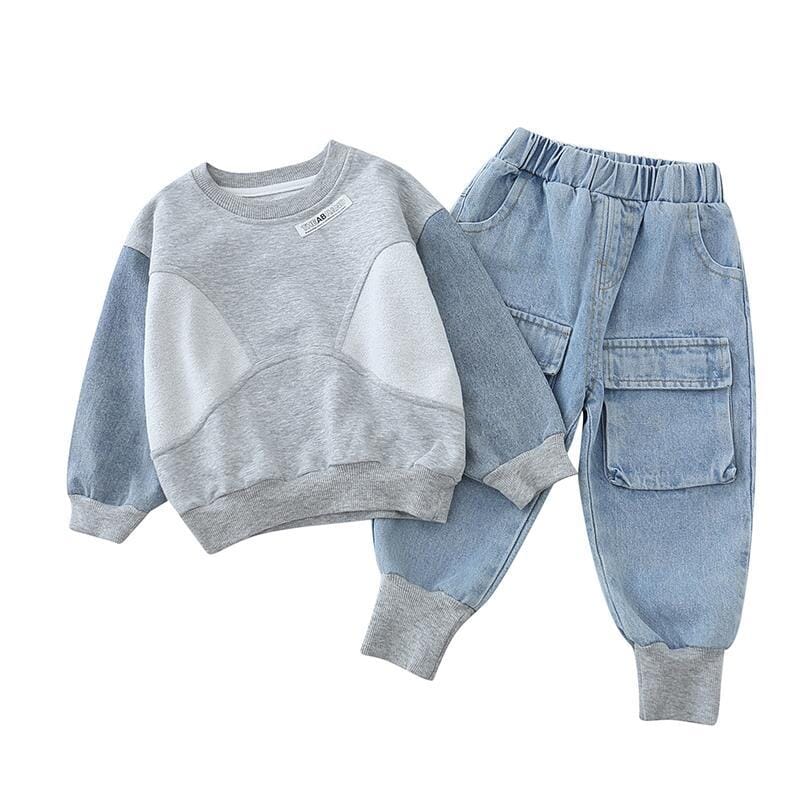 Conjunto Infantil Masculino Suéter + Calça Bolsinho