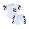 Conjunto Infantil Masculino Xadrez Bolsinho