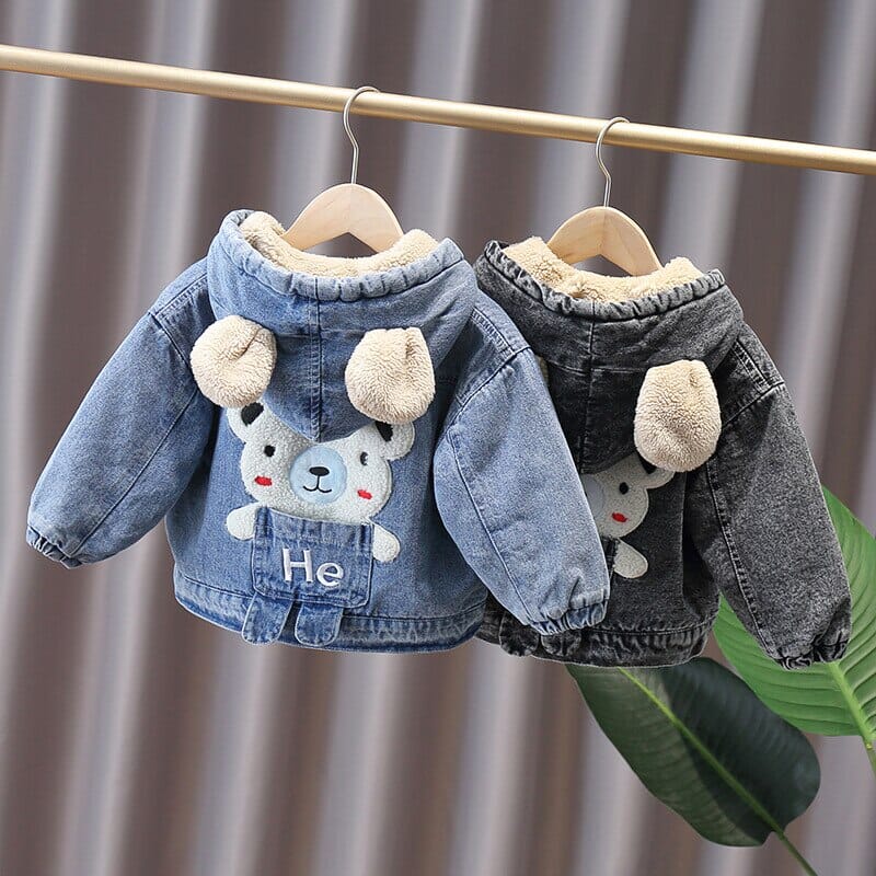 Jaqueta Infantil Jeans Orelhinhas