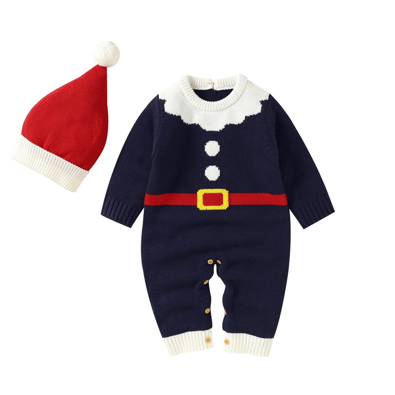 Macacão Infantil Papai Noel + Gorro