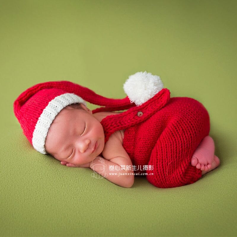 Macacão Newborn Natal Feliz + Gorro