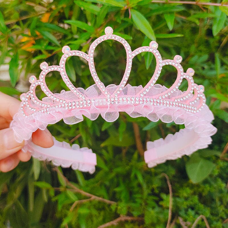 Tiara Infantil Rosa Princesa