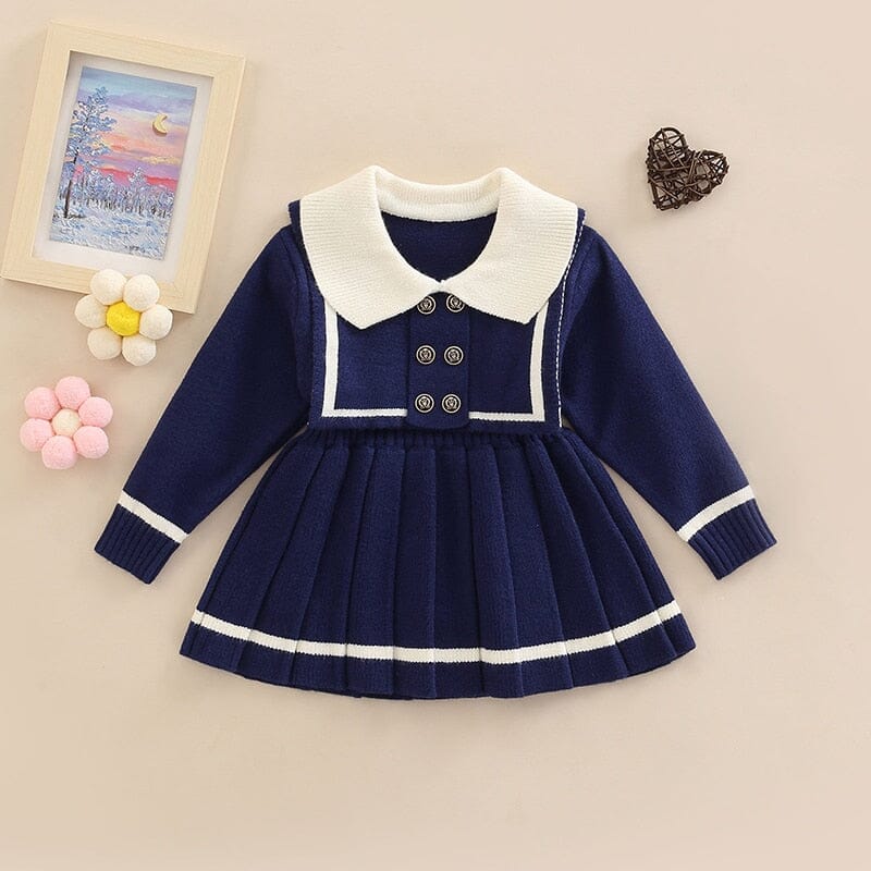 Vestido Infantil Azul Golinha