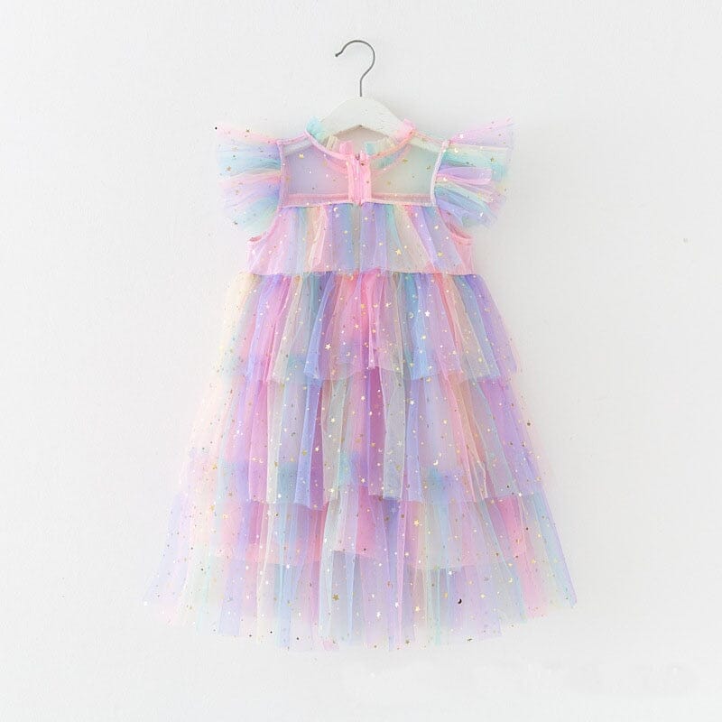 Vestido Infantil Babados Tule