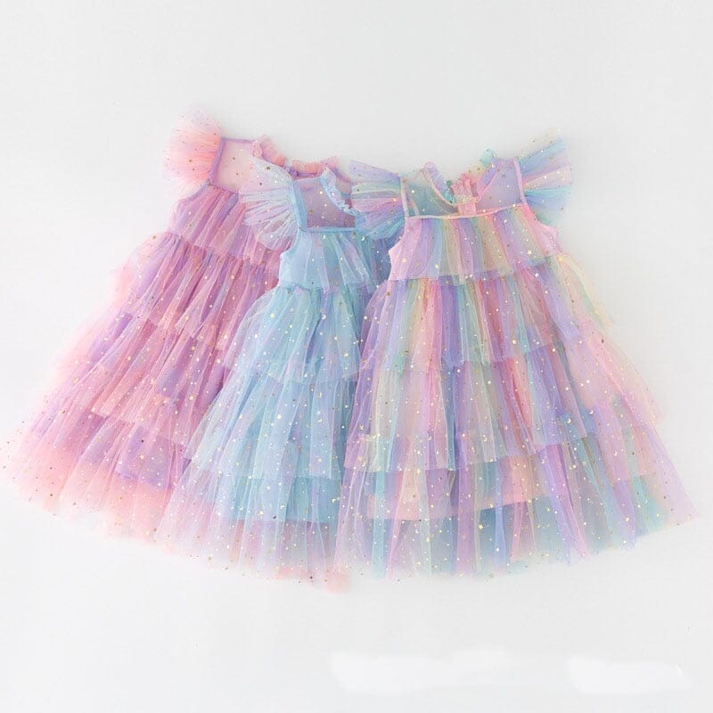 Vestido Infantil Babados Tule