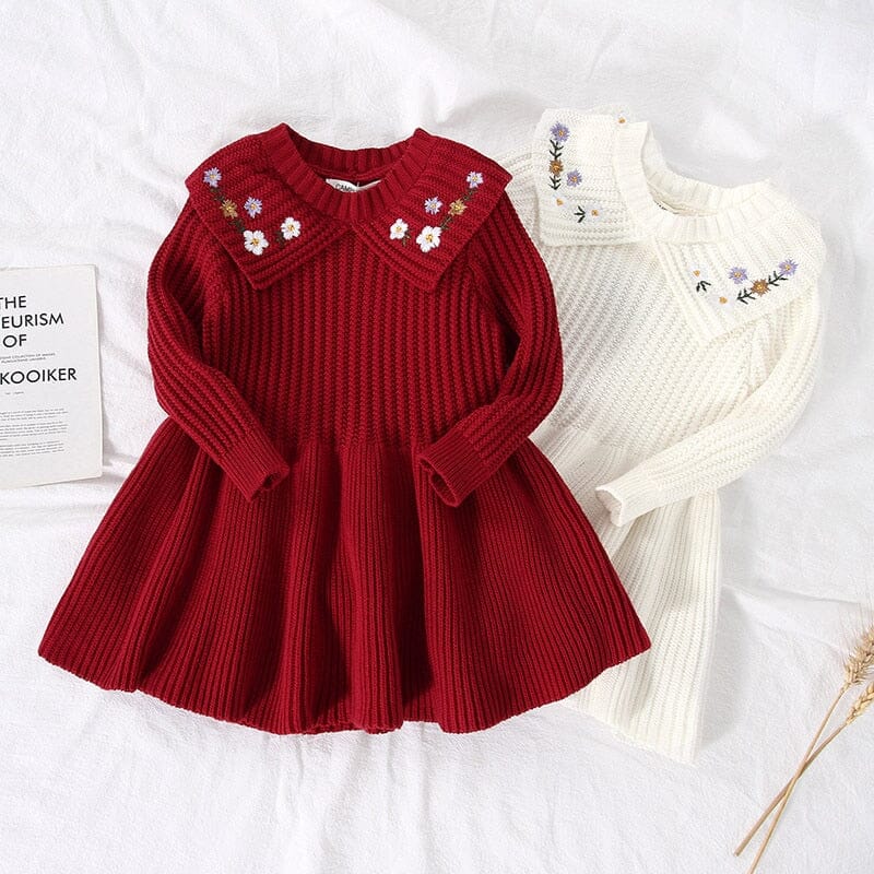 Vestido Infantil Bordado Florzinhas